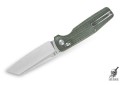 Складной нож Bestech Slasher сталь D2 Stonewash, рукоять Микарта зеленая 