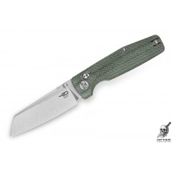 Складной нож Bestech Slasher сталь D2 Stonewash, рукоять Микарта зеленая