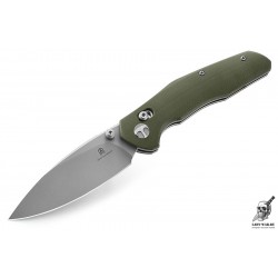 Складной нож нож Bestechman Ronan сталь 14C28N Stonewash, рукоять G10 зеленая