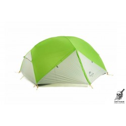 Палатка Naturehike Mongar NH17T007-M 20D,двухместная сверхлегкая, зелено-белая
