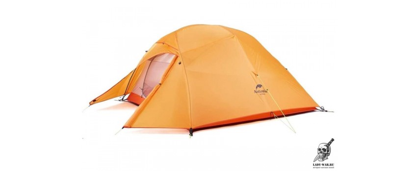 Палатка Naturehike Cloud Up 3 210T NH18T030-T трехместная сверхлегкая с ковриком оранжевая 
