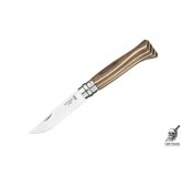 Нож Opinel №08, нержавеющая сталь, ручка из березы - коричневый