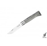 Нож Opinel №08, нержавеющая сталь, ручка из березы - серый
