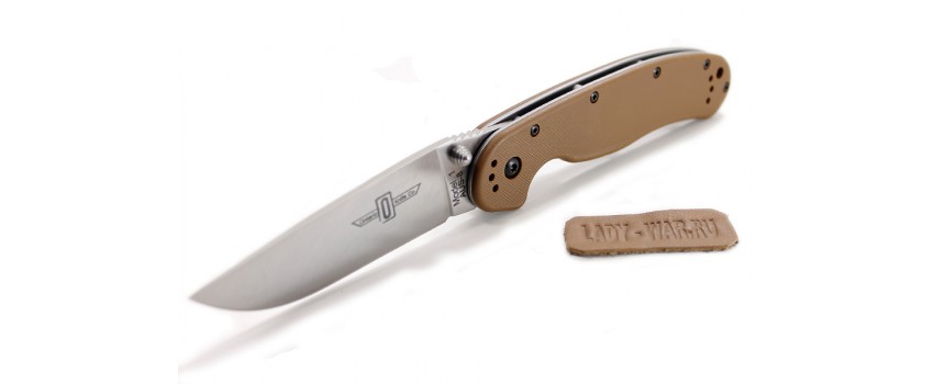 Складной нож Ontario RAT-1 Brown из стали AUS-8A 