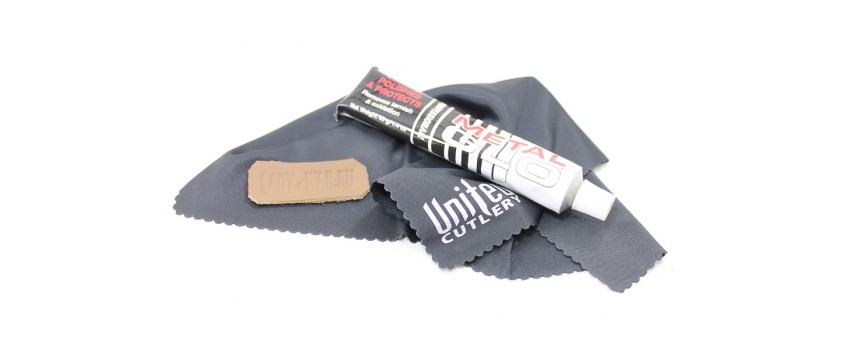 Профессиональный набор для ухода за ножами United - полировочная паста и салфетка (тряпочка) 
