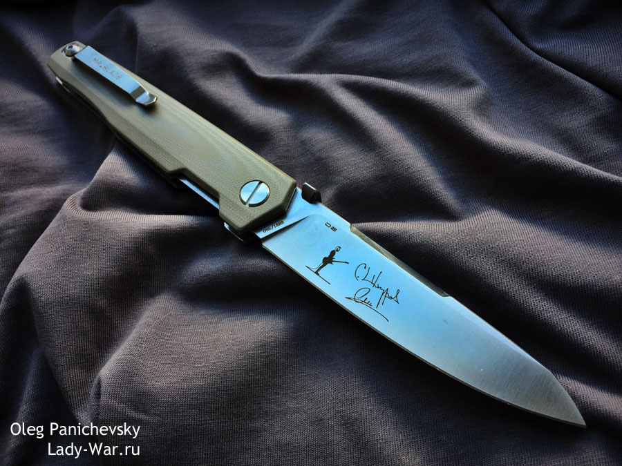 Складной нож Mr. Blade Pike с автографом Сергея Шнурова