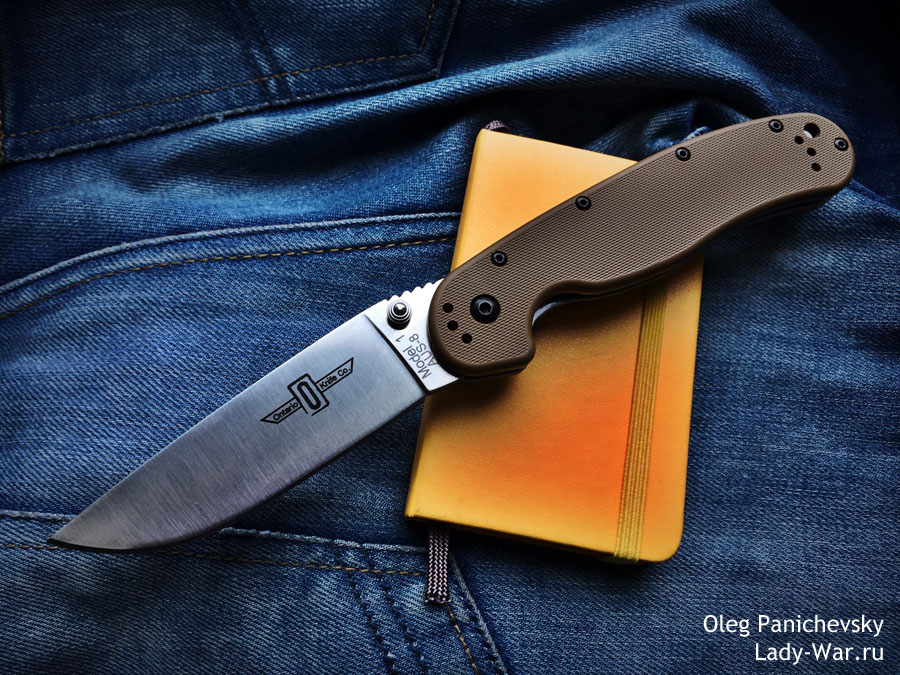 Складной нож Ontario RAT-1 Plain/Brown handle