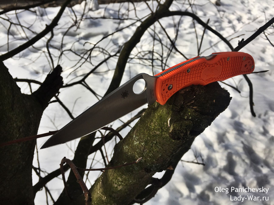 Складной нож Spyderco Endura 4 Flat Ground Orange